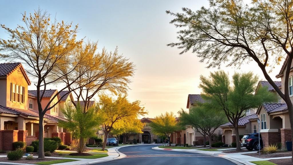 Chandler Arizona residential neighborhood with beautiful homes