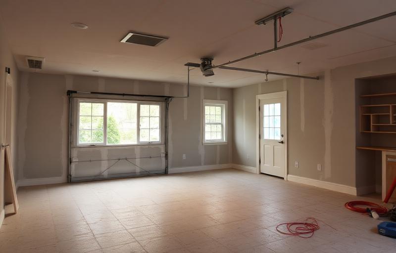 Garage being converted to living space in a Mesa Arizona home