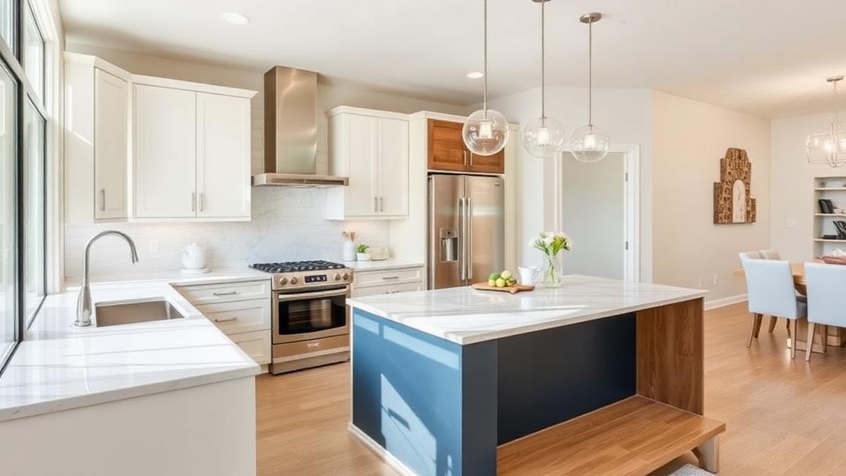 Modern kitchen remodel with quartz countertops in Mesa AZ home