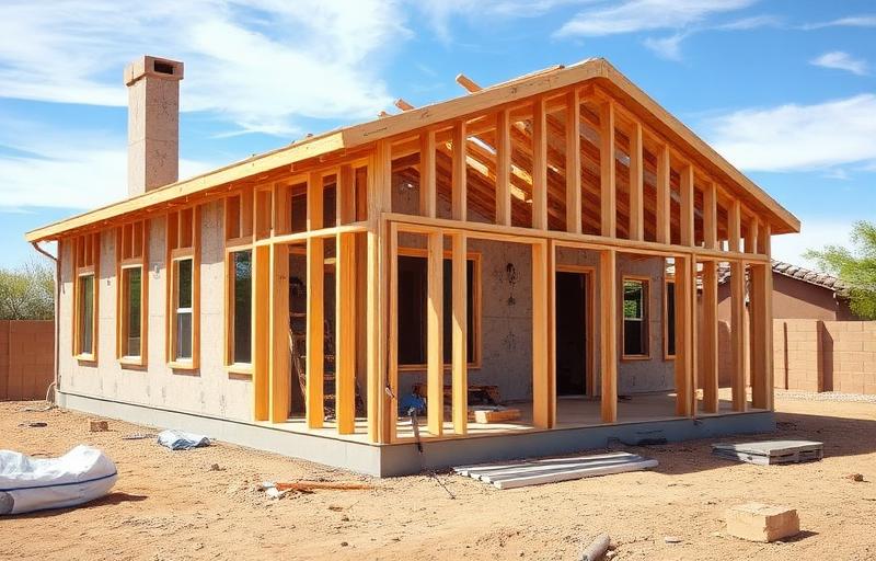 Custom home addition and ADU construction project in Mesa, Arizona