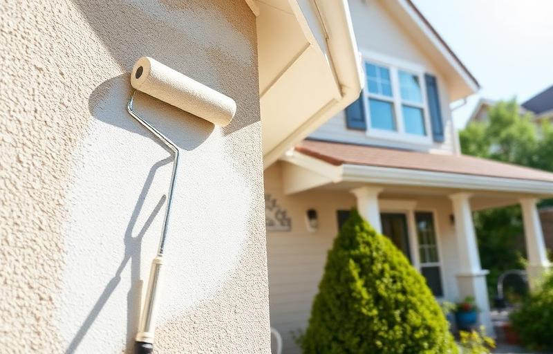 Professional exterior painting with UV-resistant coatings on an Arizona home